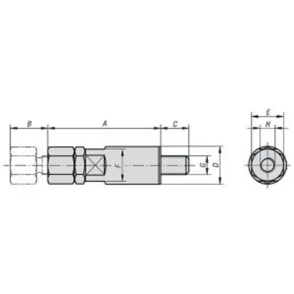 Kipp Stütze verstellbar M12, A=80