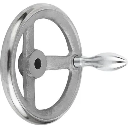 Kipp Handrad DIN950, GG feststellbarer Griff ohne Nut, D1=180, D2=18