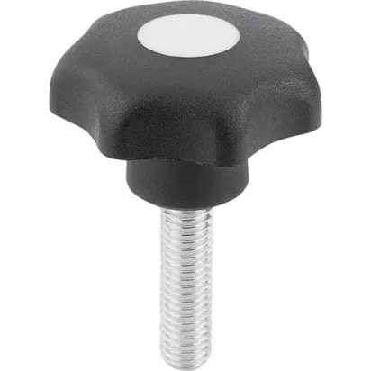 Kipp Sterngriff D1=50 M12x45 Form L, Deckel lichtgrau