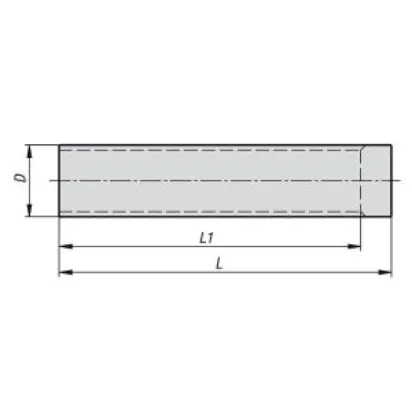 Norelem Zahnwelle Profil AT5 L=140, N=17, Aluminium