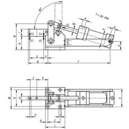 Norelem Pneumatikspanner, schwere Ausführung