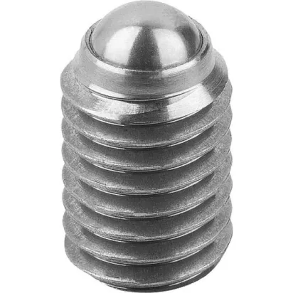 Kipp Kugeldruckschraube Form A ohne Kopf, D1=M10, L1=17,7 Edelstahl