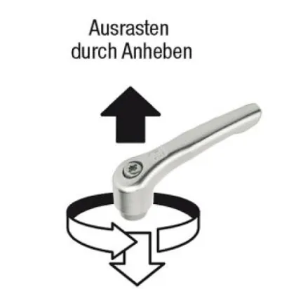 Kipp Stahlklemmhebel Gr. 4