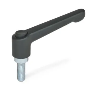 Ganter Klemmhebel, Griff Schwarz, Knopf Schwar GN303.2-78