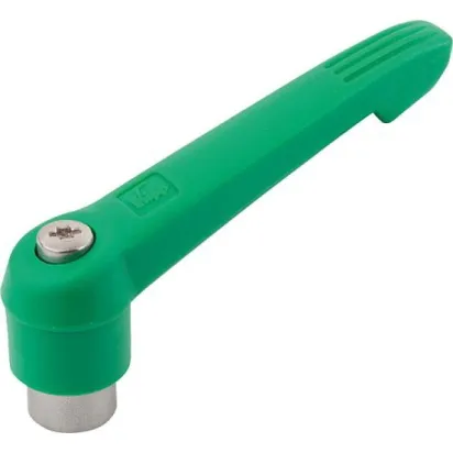 KIPP KLEMMHEBEL GR. 4 M10, KUNSTSTOFF GRÜN RAL6032, KOMP: EDELSTAHL