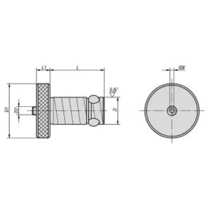 Kipp Positionierzylinder D=25, L=44