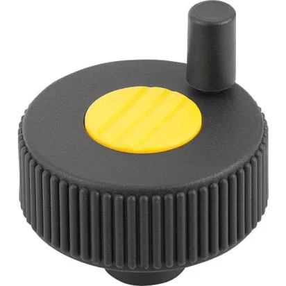 Kipp Novo.Grip Positionierrad Gr. 2 Form M D=50, D1=6, Deckel rapsgelb
