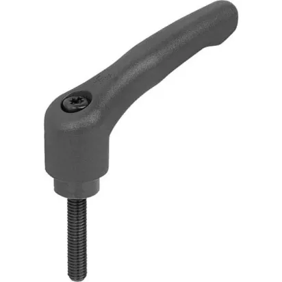 KIPP KLEMMHEBEL GR. 4 M12X40, HOCHLEISTUNGSTHERMOPLAST SCHWARZGRAU