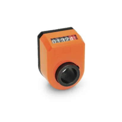 Ganter Stellungsanzeiger, Hohlwelle Stahl, digitale Anzeige, mechanisches Zählwerk GN953 -AR-L-SG