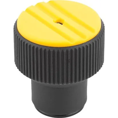 Kipp Drehmoment-Rändelknopf Gr. 3 M8 Deckel rapsgelb