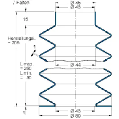 Freudenberg Faltenbalg V6-626  42CR764