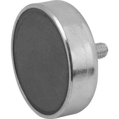 KIPP MAGNET FLACHGREIFER FORM:A, HARTFERRIT, RUND