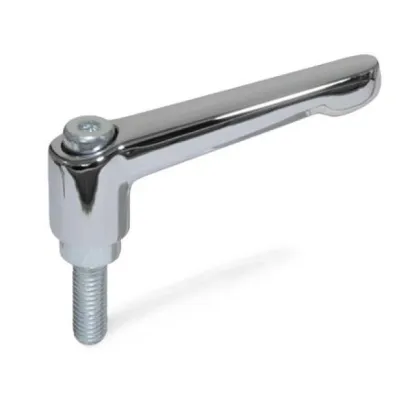 Ganter Verstellbare Klemmhebel, Verchromt GN300.2-45, Schraube Stahl verzinkt