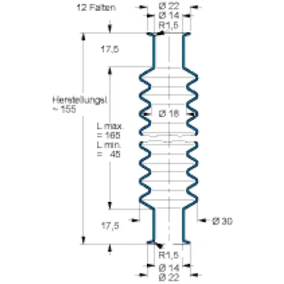 Freudenberg Faltenbalg V6-237  42CR764