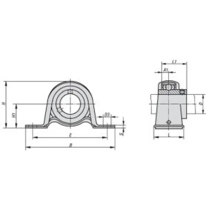Norelem Gehäuselagereinheit Stehlager, D=12, Stahl BPP