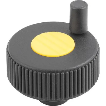 Kipp Novo.Grip Positionierrad Gr. 1 Form H D=40, D1=6, Deckel rapsgelb