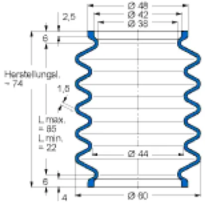 Freudenberg Faltenbalg V6-268  42CR764