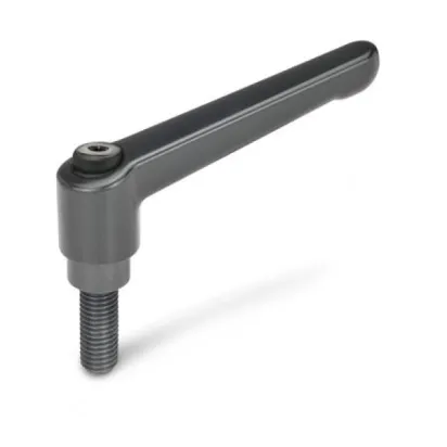 Ganter Verstellbare Klemmhebel, Schwarz, Seidenglanz GN300-108