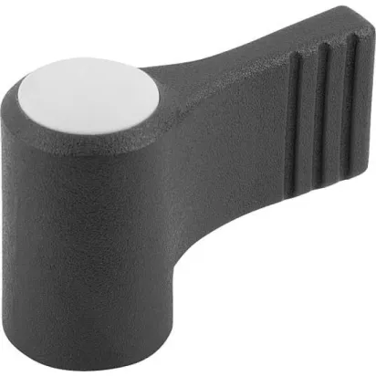 Kipp Novo.Grip Flügelgriff einseitig A=37,5 M10 Deckel lichtgrau, Edelstahl