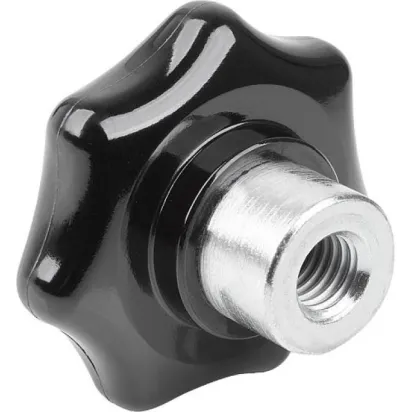KIPP D=M12 STERNGRIFF MIT VORSTEHENDER BUCHSE