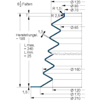 Freudenberg Faltenbalg V6-1033  42CR764