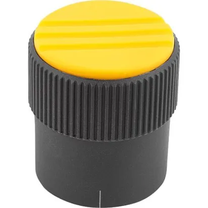 Kipp Novo.Grip Dosierknopf Gr. 3 D=8h8 Form B, Deckel rapsgelb