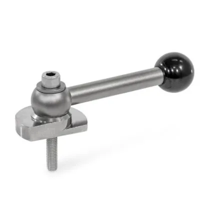 Ganter Spannriegel, Edelstahl, Spannung nach oben, Schraube von der Bedienseite GN918.6 GVS-R
