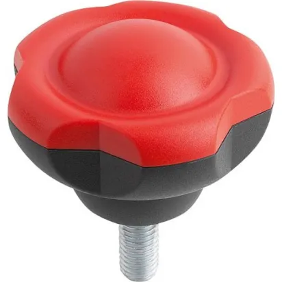 Kipp Novo.Grip Klemmgriff D=50 M12x35 Deckel verkehrsrot