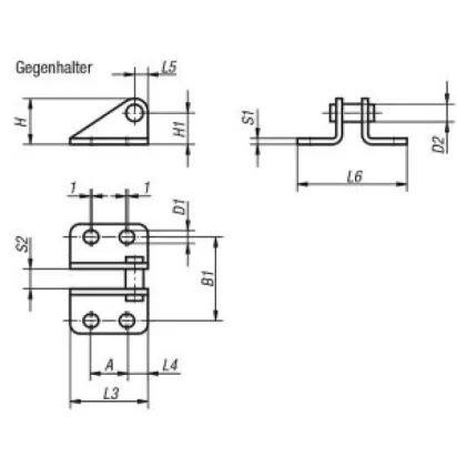 Norelem Gegenhalter L6=55