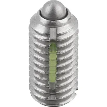 Kipp Federndes Druckstück M6 Edelstahl Bolzen, long lok