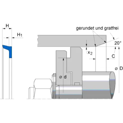 Freudenberg TOF 25,4x0x5 88NBR101