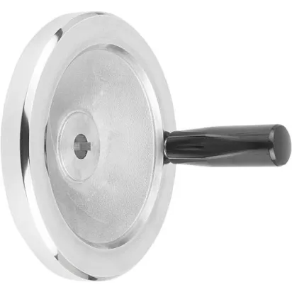 Kipp Scheibenhandrad Alu drehbarer Griff mit Nut, D1=80, D2=10