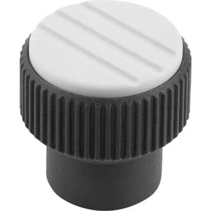 Kipp Novo.Grip Rändelknopf Gr. 3 M8 Deckel lichtgrau