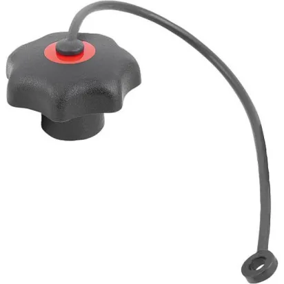 Kipp Sterngriff D1=63 M10 mit S.Band Form KS, Deckel verkehrsrot