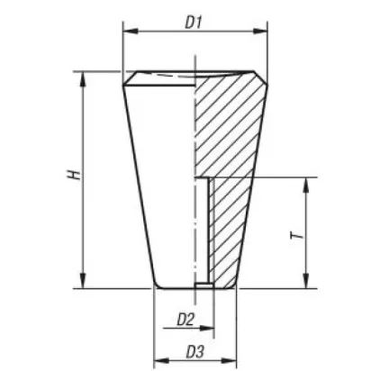 Kipp Konusknopf D1=25 M6