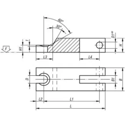 Norelem Spannklappe, L=100, B=25