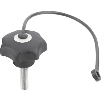 KIPP D=M08X20 STERNGRIFF ÄHNLICH DIN6336 MIT SICHERUNGSBAND
