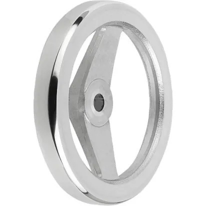 KIPP 2-SPEICHENHANDRAD D1=125 PASSBOHRUNG ALUMINIUM