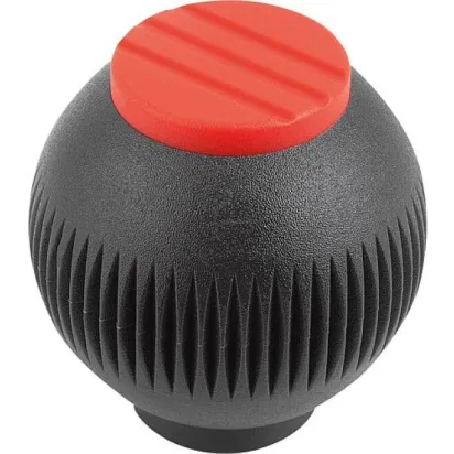 Kipp Novo.Grip Griffkugel Gr. 2, D=32, M8 Deckel verkehrsrot