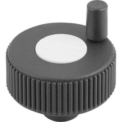 Kipp Novo.Grip Positionierrad Gr. 2 Form M D=50, D1=6, Deckel lichtgrau