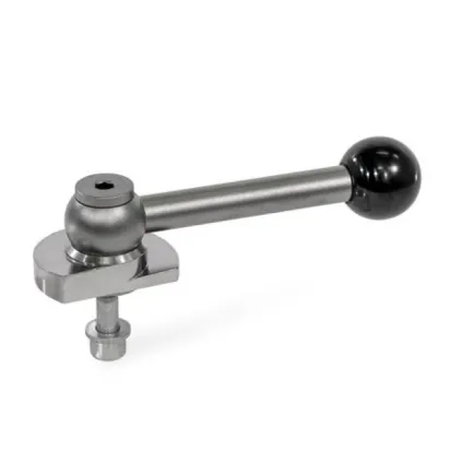 Ganter Spannriegel, Edelstahl, Spannung nach oben, Schraube von der Rückseite GN918.6 GVB-R
