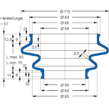 Freudenberg Faltenbalg V6-779  50CR879