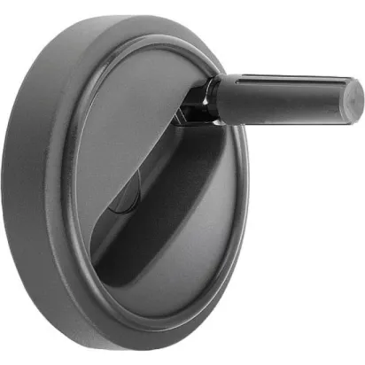 Kipp Novo.Grip Handrad mit zyl. Griff umlegbar Gr. 3, D1=125, D=16h7