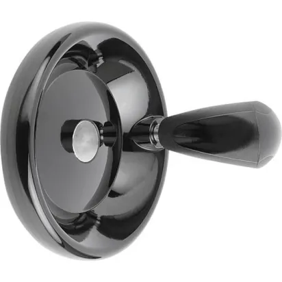 Kipp Scheibenhandrad mit drehbaren Griff unmontiert, Form D, D=140,D5=8 VA