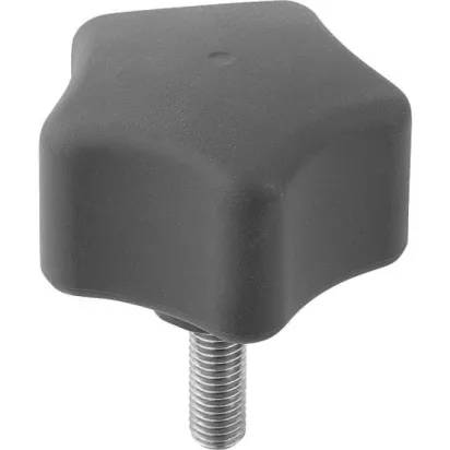 Kipp Fünfsterngriff ergonomisch D1=63, M10x30 Edelstahl