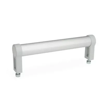 Ganter Rohrgriffe, gerade, Rohr eloxiert, Füße silber GN333.1