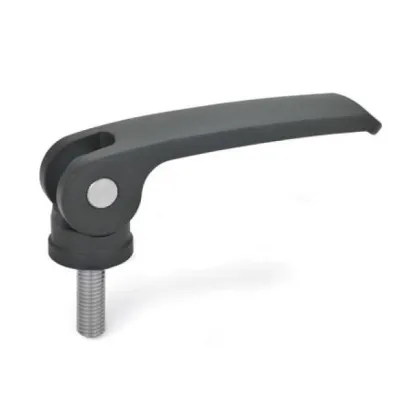 Ganter Exzenterspanner GN927.4-101, Kunststoff-Auflagescheibe ohne Stellmutter, schwarz, RAL 9005