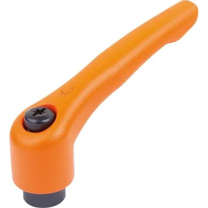 KIPP KLEMMHEBEL GR. 3 M10, ZINK ORANGE RAL2004 STRUKTURMATT, KOMP: STAHL