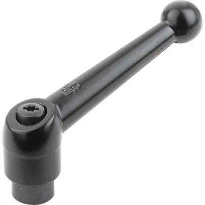 KIPP KLEMMHEBEL GR. 5 ZINK, SCHWARZ SEIDENMATT, KOMP: STAHL