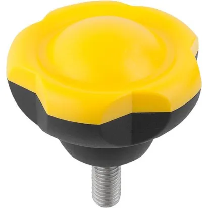 Kipp Novo.Grip Klemmgriff D=63 M10x60 Deckel rapsgelb Edelstahl